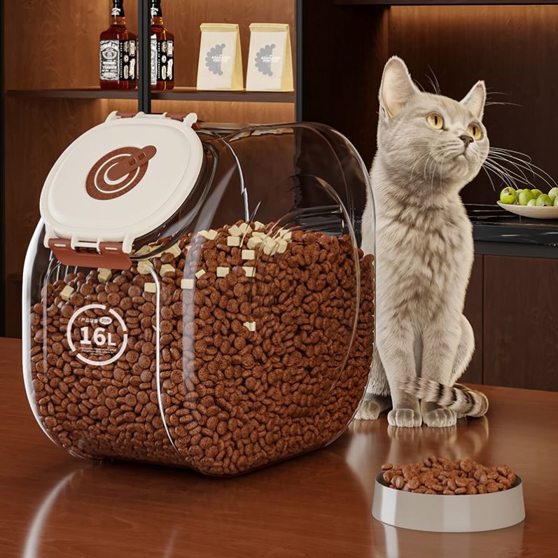 猫粮储存桶存放狗粮密封防潮罐宠物猫咪粮食存储收纳盒储粮桶盒子