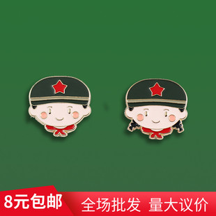 阅兵军旅服装 徽章 胸针可爱国庆徽章情侣别针学生包包装 饰配饰个性