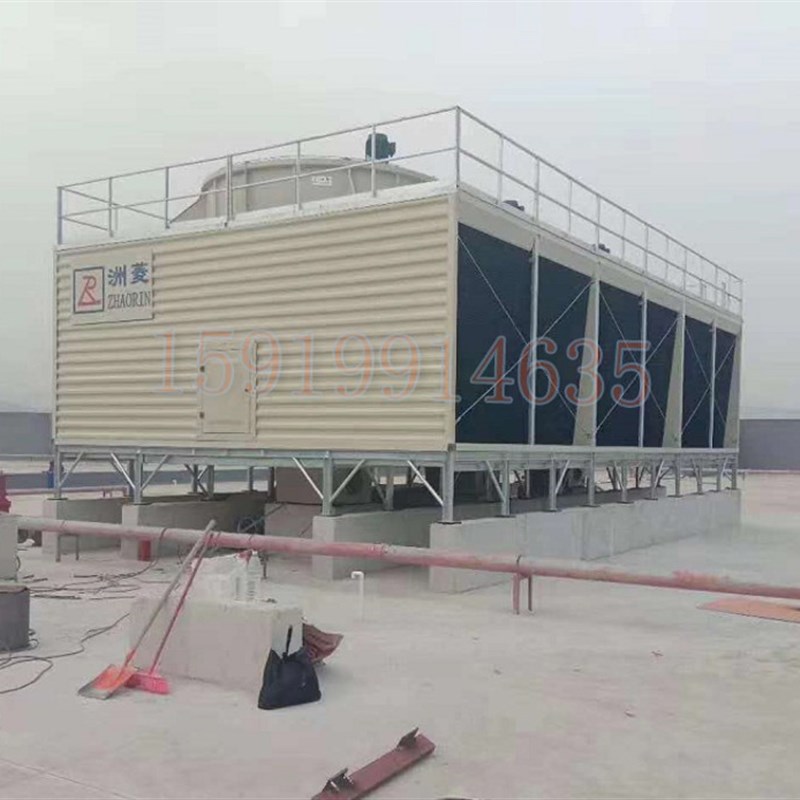 洲菱牌横流式方形冷却塔 玻璃钢降温散热凉水塔 冷水塔 横流方塔