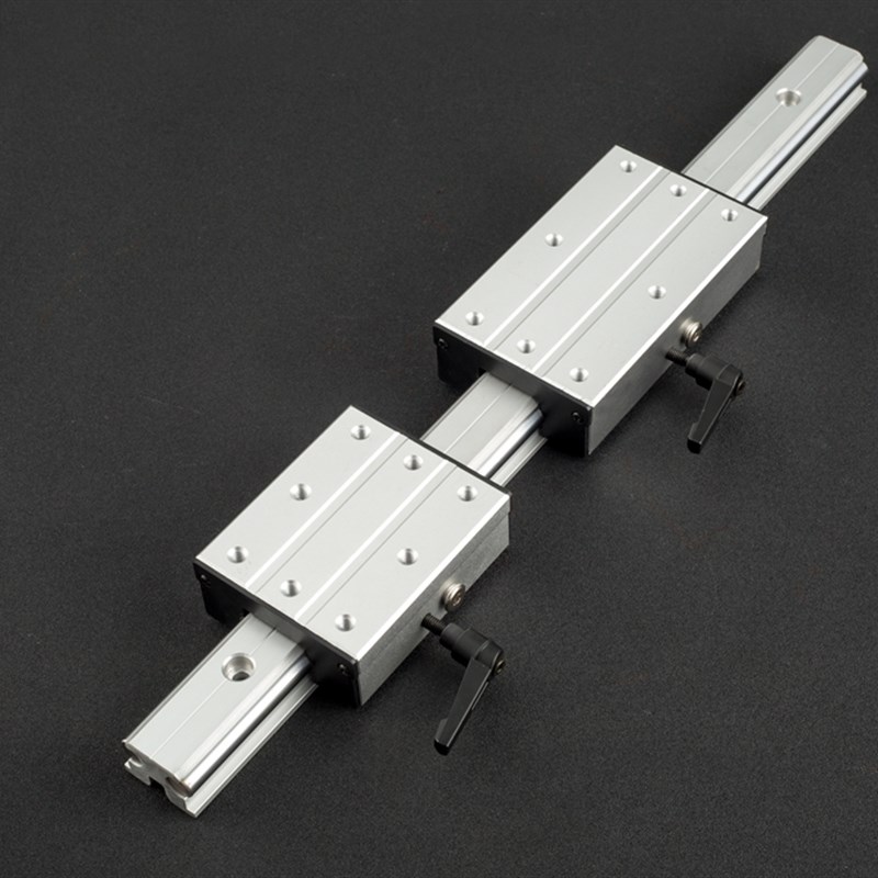 带锁紧装置外置双轴心导轨 直线运动导轨 方形轨道滑块滑台定位锁