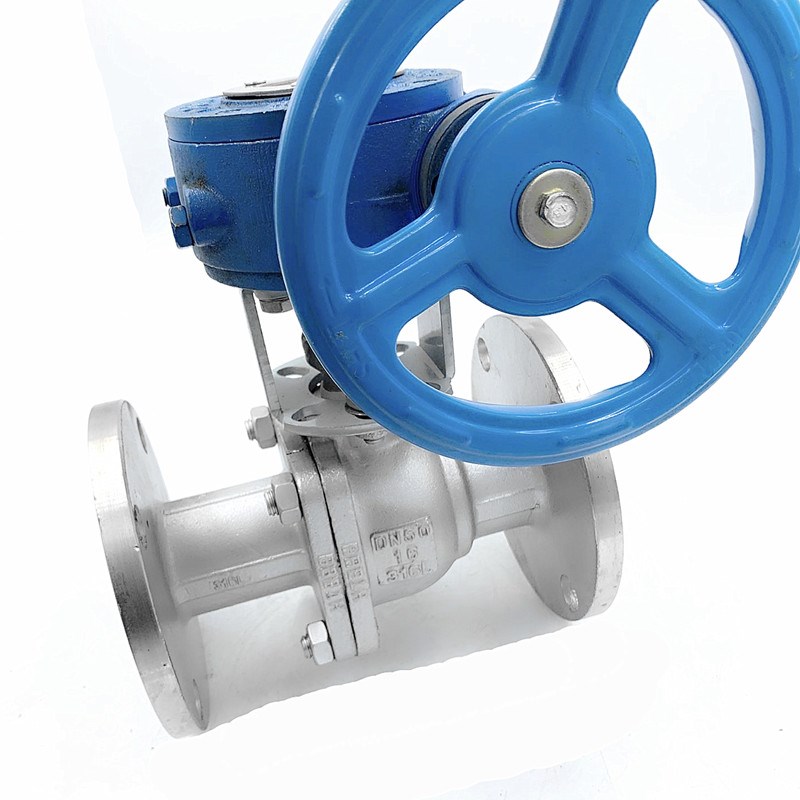 304 316L不锈钢涡轮法兰球阀Q341F-16P/R不锈钢法兰球阀 阀门DN50