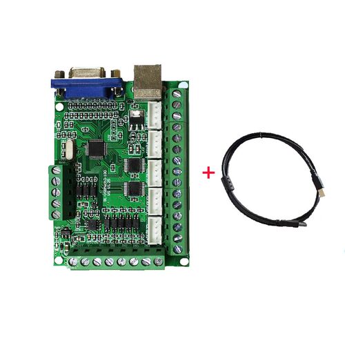 MACH3五轴雕刻机主板CNC运动控制卡5轴步进电机驱动接口板12-24V