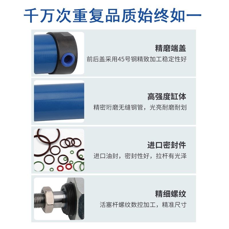 迷你液压缸ROB/ROC/ROA20/25/32/40/50/63X50X100X150X2Z00小油缸