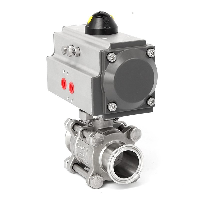 气动快装球阀304 316不锈钢卡箍式快接夹头直通球阀AT型Q681F-16P