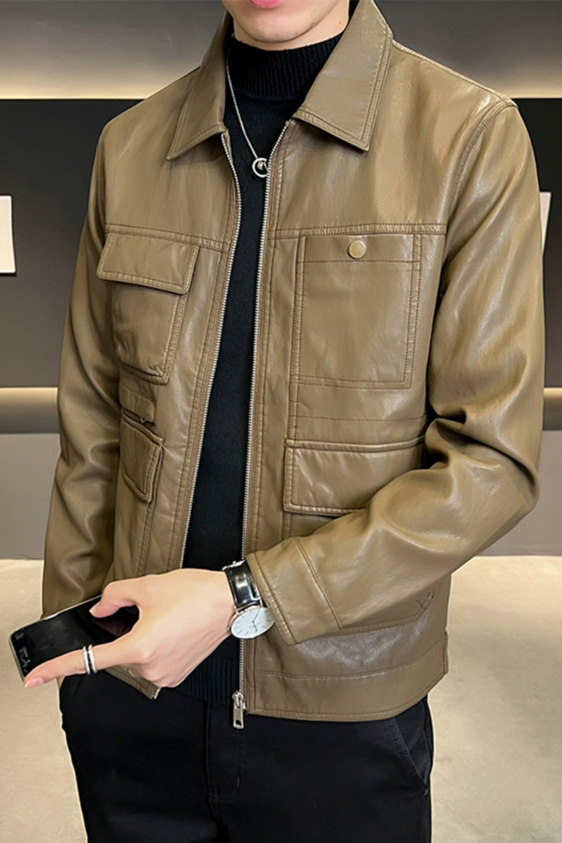 B2558056P145控198秋新款店主风高品质皮衣潮流支持直播男外套,男装皮衣,电商B255