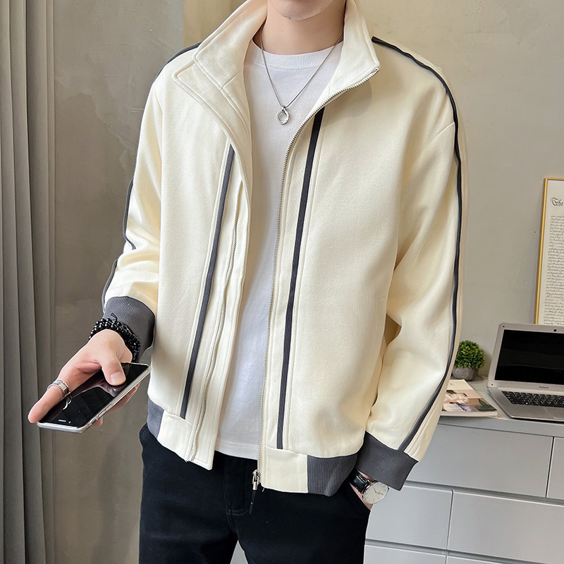 B255-82209-P100M-4XL店主风男士休闲简约百搭经典秋季外套夹克,男装夹克,电商B255