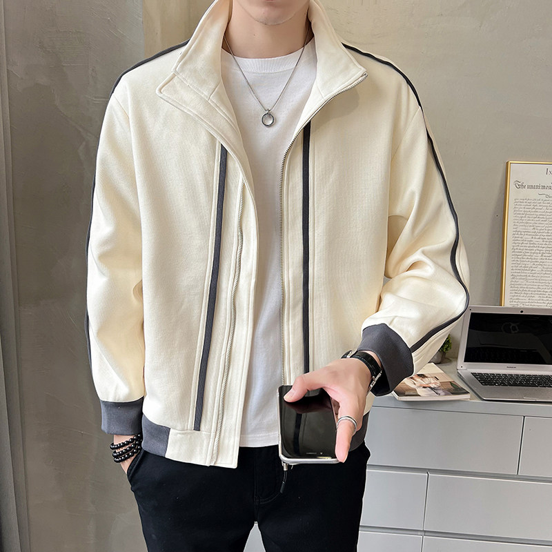 B255-82209-P100M-4XL店主风男士休闲简约百搭经典秋季外套夹克,男装夹克,电商B255