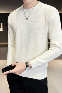 店主风 B255 M08 P68男士秋冬新套头休闲纯色百搭高品质套头毛衣图片