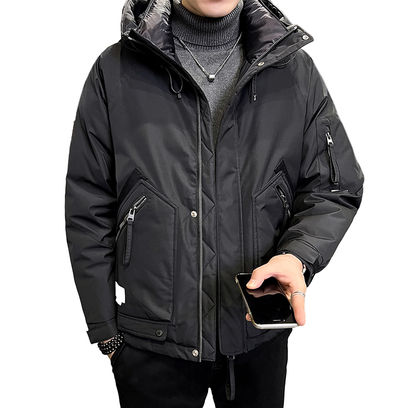 B255-Y965-P200-M-4XL标白鸭绒店主风高品质连帽冲锋衣羽绒服男,男装羽绒服,电商B255