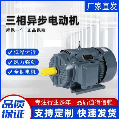 全铜三相异步电动机11/15/18.5/22/30/37/55千瓦45KW国标380V电机