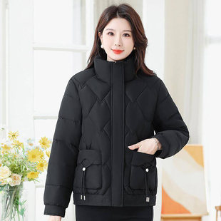 欧关女装高档加厚保暖棉服女士宽松时尚百搭外套秋冬减龄显瘦a14