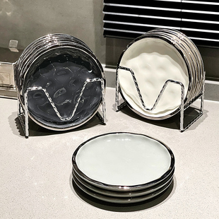 轻奢陶瓷吐骨碟家用食品级高级感骨盘小碟子北欧餐桌吃饭垃圾渣盘