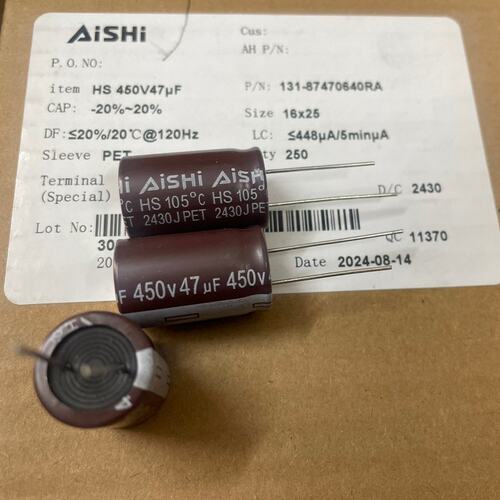 议价450v47uf 体积16x25艾华AISHI电解电容高频低可维修