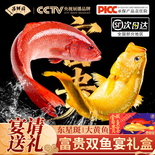东星斑大黄鱼海鲜礼盒【6条装】