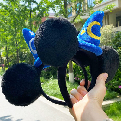 迪士尼实心毛绒耳朵生日发箍