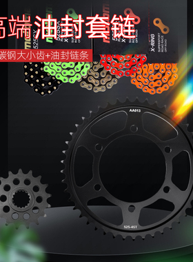 适配YAMAHA雅马哈MT09 14-24年改装大小链轮牙盘油封链条套链配件