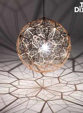 TomDixon黄铜轻奢手工镂空光影高级感艺术吊灯具后现代ETCH WEB