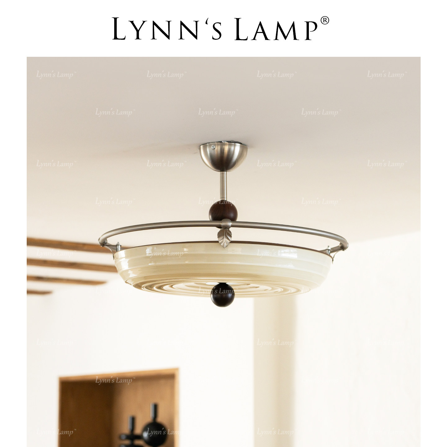 Lynn's立意 中古风卧室吸顶灯 复古客厅侘寂风创意个性房间吊灯