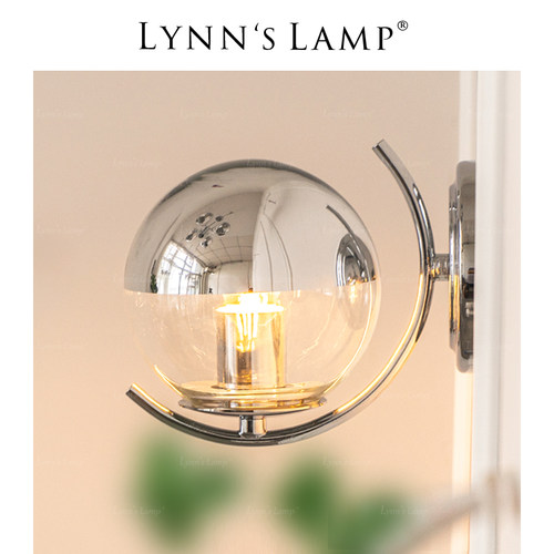 lynns立意壁灯现代中古银色简约