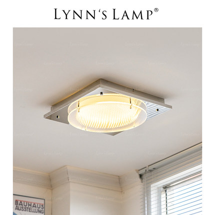 Lynn's立意 现代包豪斯吸顶灯卧室房间现代led书房复古简约中古灯