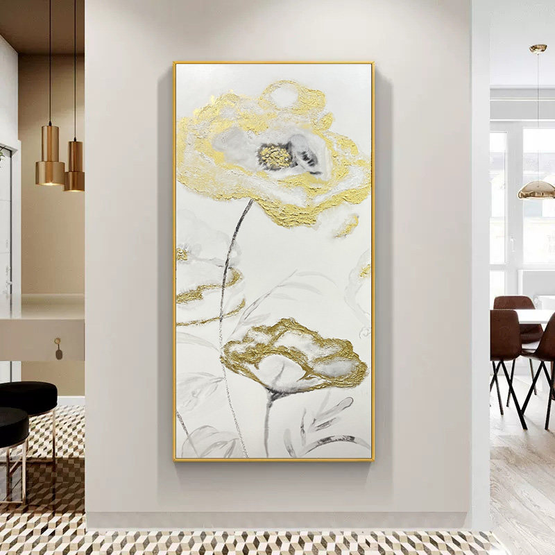 手绘装饰画现代简约玄关走廊油画