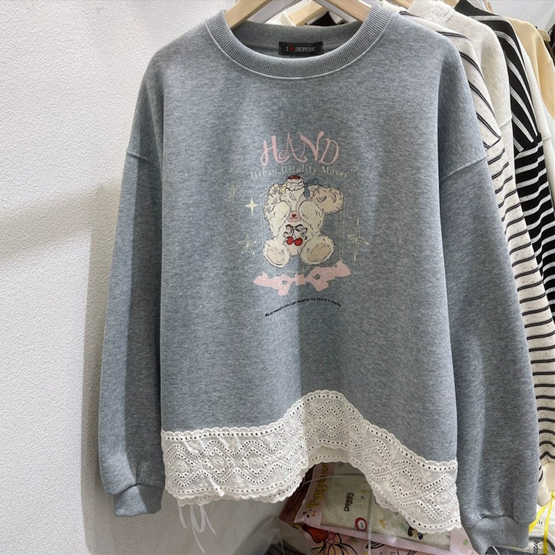 【小红书推荐】宽松遮肉圆领卫衣