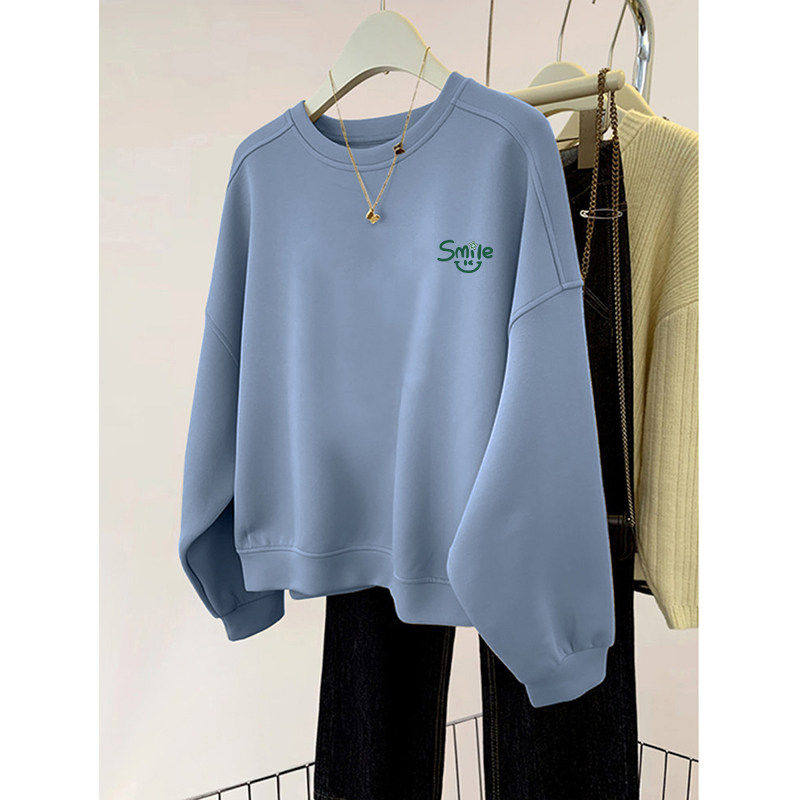 清仓美式圆领卫衣女春秋宽松复古大码胖mm韩系慵懒风无帽长袖上衣,女装/女士精品,卫衣/绒衫,淘宝优惠券,粉丝福利购,淘宝优惠卷