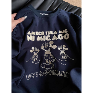 刺绣无帽卫衣女款小个子2026新款宽松韩版外套上衣秋冬季加绒加厚