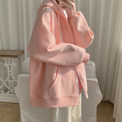 【起球包退】粉色外套女春秋薄款