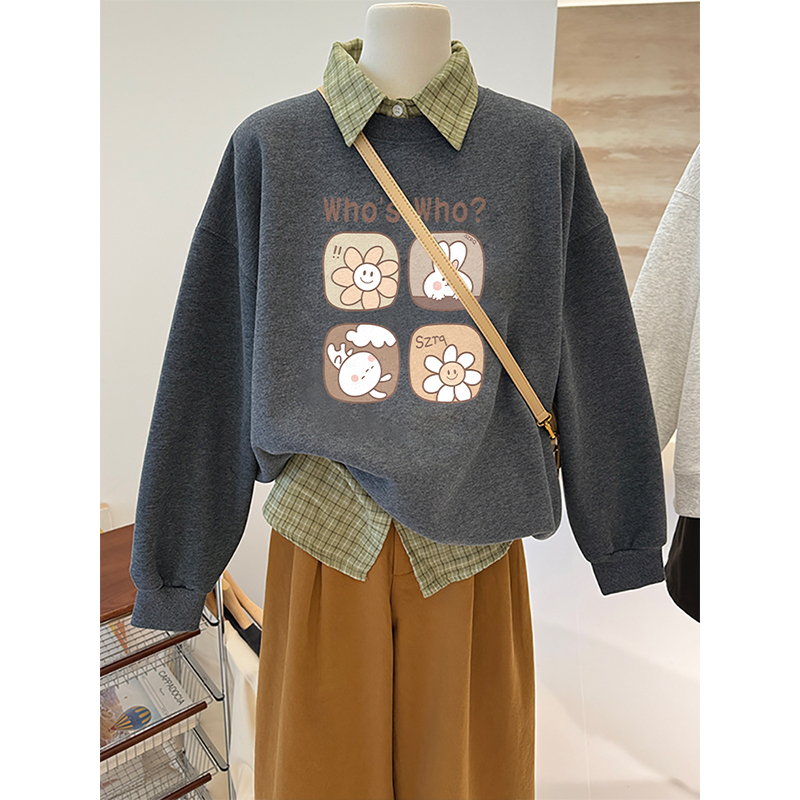 港味chic山东即墨卫衣女秋冬新款