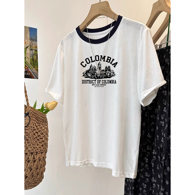 【小红书推荐】拼接圆领短袖t恤