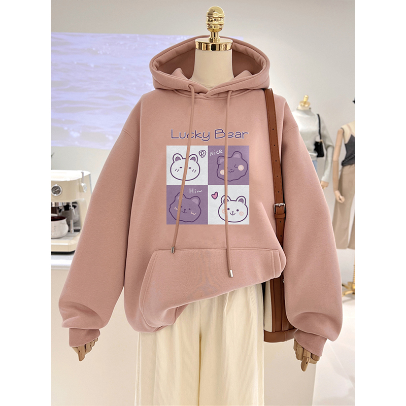 女士卫衣长袖宽松慵懒风上衣