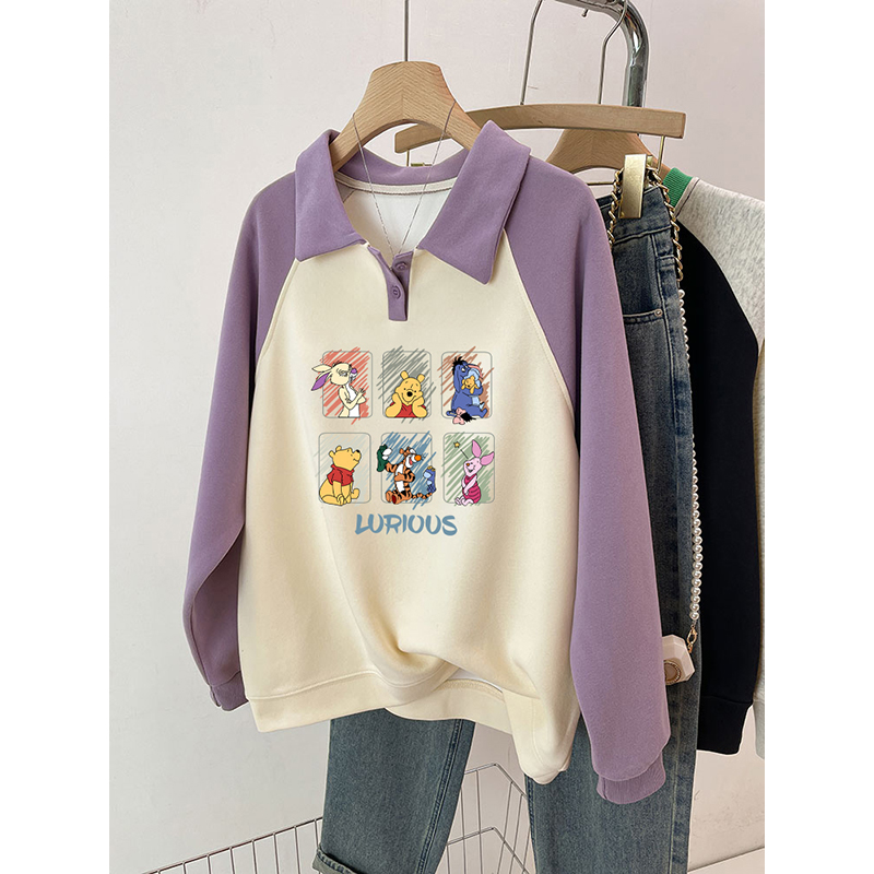 韩版ins复古大码宽松无帽卫衣女