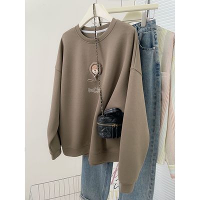 【欧货重工】刺绣小熊卫衣女冬