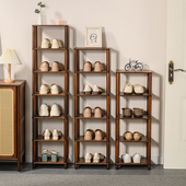 家用多层加粗加固宿舍门口收纳鞋 简约现约鞋 架窄款 柜实木置物架