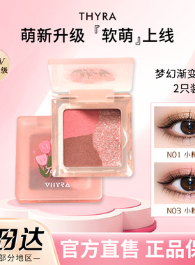 Thyra/昙雅2盘装梦幻渐变系列拼色眼影土豆泥质地