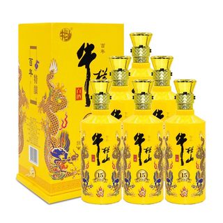 牛栏山小黄龙百年特酿15北京二锅头52度浓香型白酒500ml单瓶/整箱