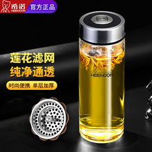 希诺2025新款水杯旗舰店官方正品车载办公室泡茶杯高档单层玻璃杯