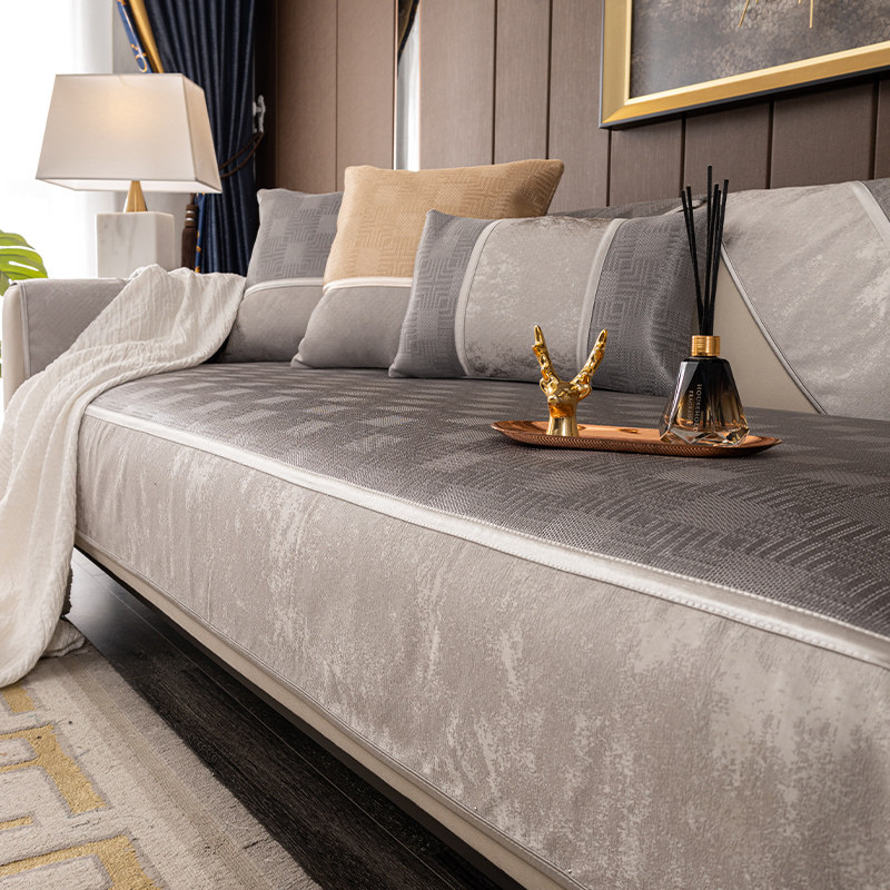 夏季沙发垫2023新款防滑冰丝凉席坐垫子夏天高端皮沙发专用沙发i.