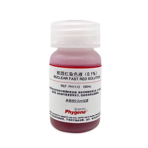 0.1%核固红染色液 Nuclear Fast Red 细胞核染色 PH1112 PHYGENE