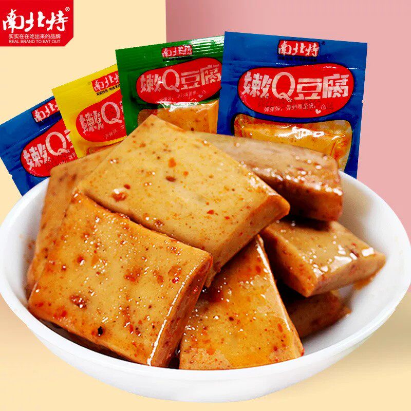 嫩q弹嫩豆腐干香辣手磨豆干小包装零食小吃散装休闲食品批发辣味L