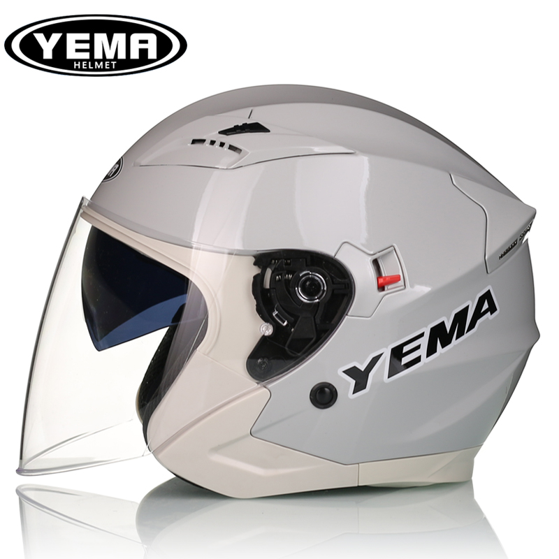 野马头盔3C电动摩托车半盔四季双镜片防晒男女通用冬季骑行安全帽