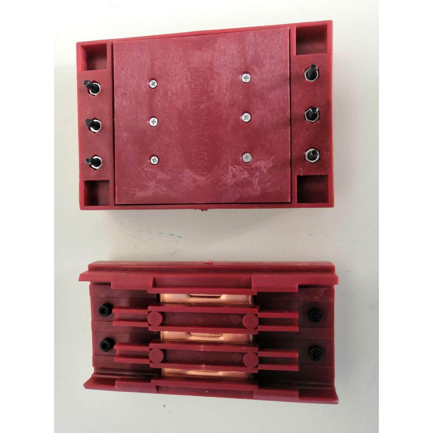 无接缝滑触线中间连接器3p4p行车电源供电器 3级4极滑线中间接头