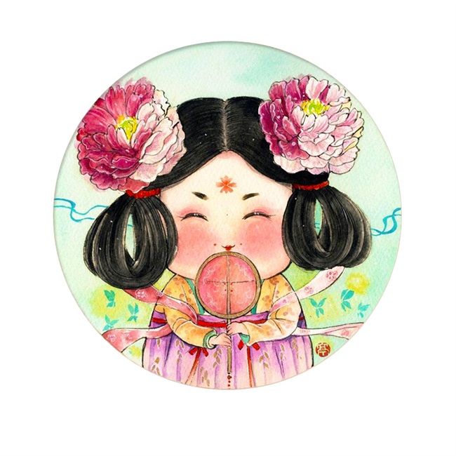 古风美女十r字绣2021新款卧室中国风卡通可爱唐朝贵妃