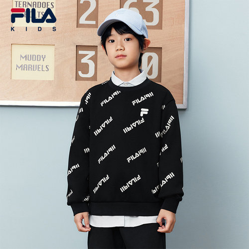 FILA斐乐男中大童套头卫衣