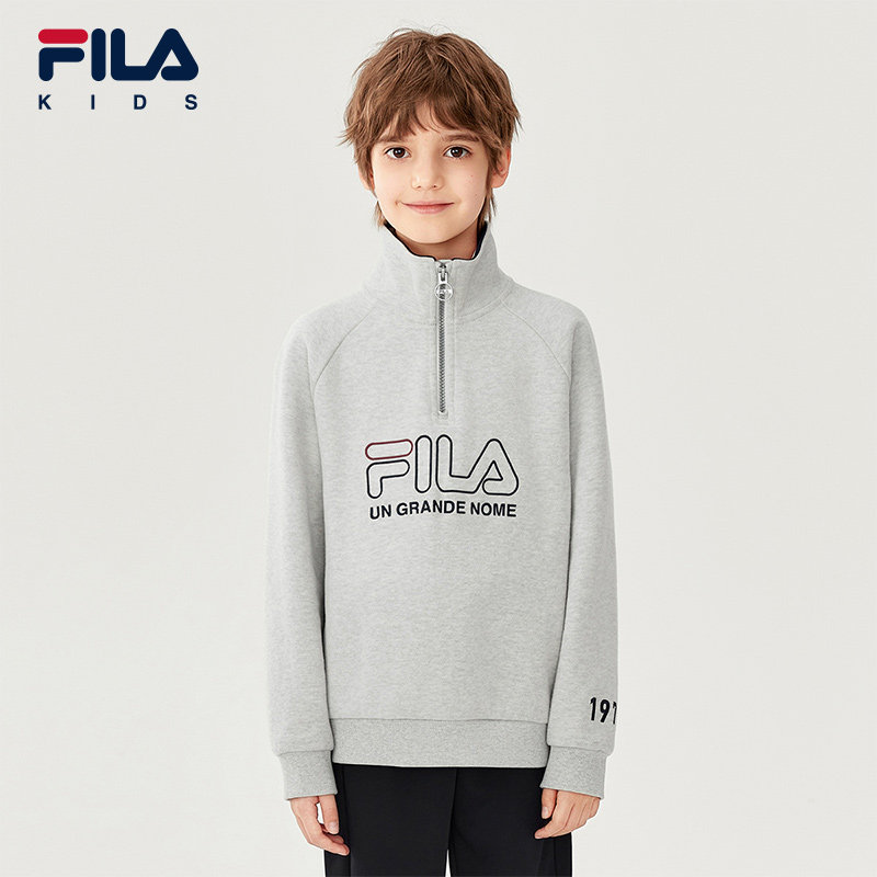 FILA斐乐儿童童装上衣2025年冬季新款男中大童宽松立领套头卫衣,童装/婴儿装/亲子装,卫衣/绒衫,淘宝优惠券,粉丝福利购,淘宝优惠卷