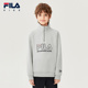 新款 FILA斐乐儿童童装 上衣2025年冬季 男中大童宽松立领套头卫衣