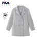 新款 FILA斐乐儿童童装 毛呢上衣2025年冬季 女中大童保暖梭织外套