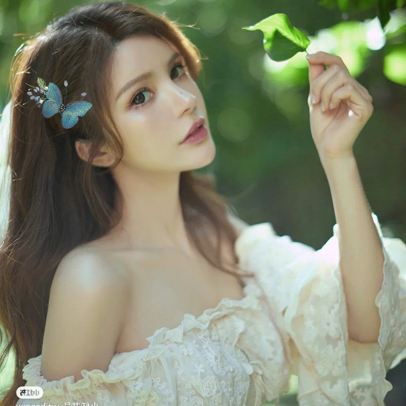 新款日韩古典成人高端侧边夹发饰蝴蝶刺绣网红手工原创,饰品/流行首饰/时尚饰品新,发饰,淘宝优惠券,粉丝福利购,淘宝优惠卷