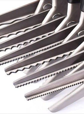 波浪花边剪刀裁缝剪纸布料面料手工DIY剪子狗牙三角齿牙花纹锁边